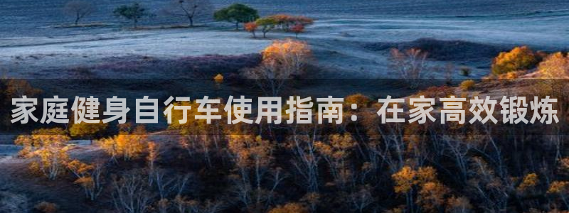 4118.com云顶集团:家庭健身自行车使用指南:在家高效锻炼(图1) 4118.com云顶集团