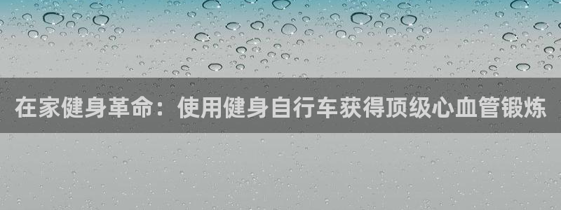 yd2333云顶电子游戏|在家健身革命:使用健身自行车获得顶级心血管锻炼(图1) yd2333云顶电子游戏
